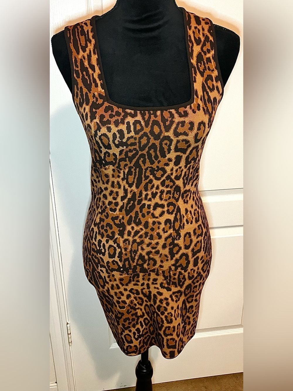 Bar III Leopard Print Sleeveless Dress